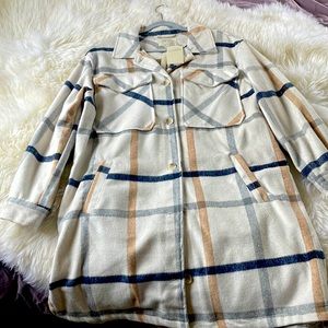 Ashley Outerwear Plaid Peacoat